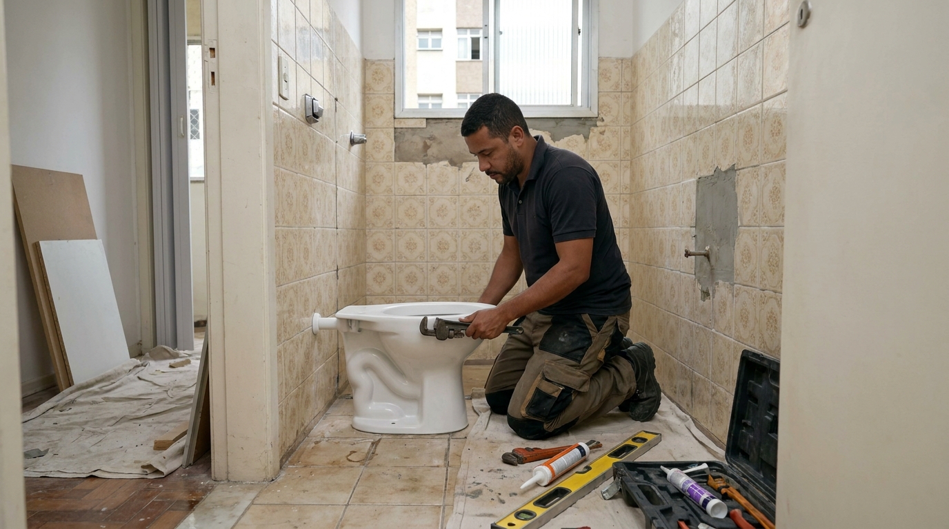 Instalação de vaso sanitário profissional em Caxias do Sul‑RS